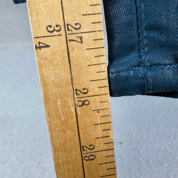 7 for All Mankind Jeans Women's 26 (2)Teal Blue High Waist Ankle Skinny NWT - Picture 15 of 16
